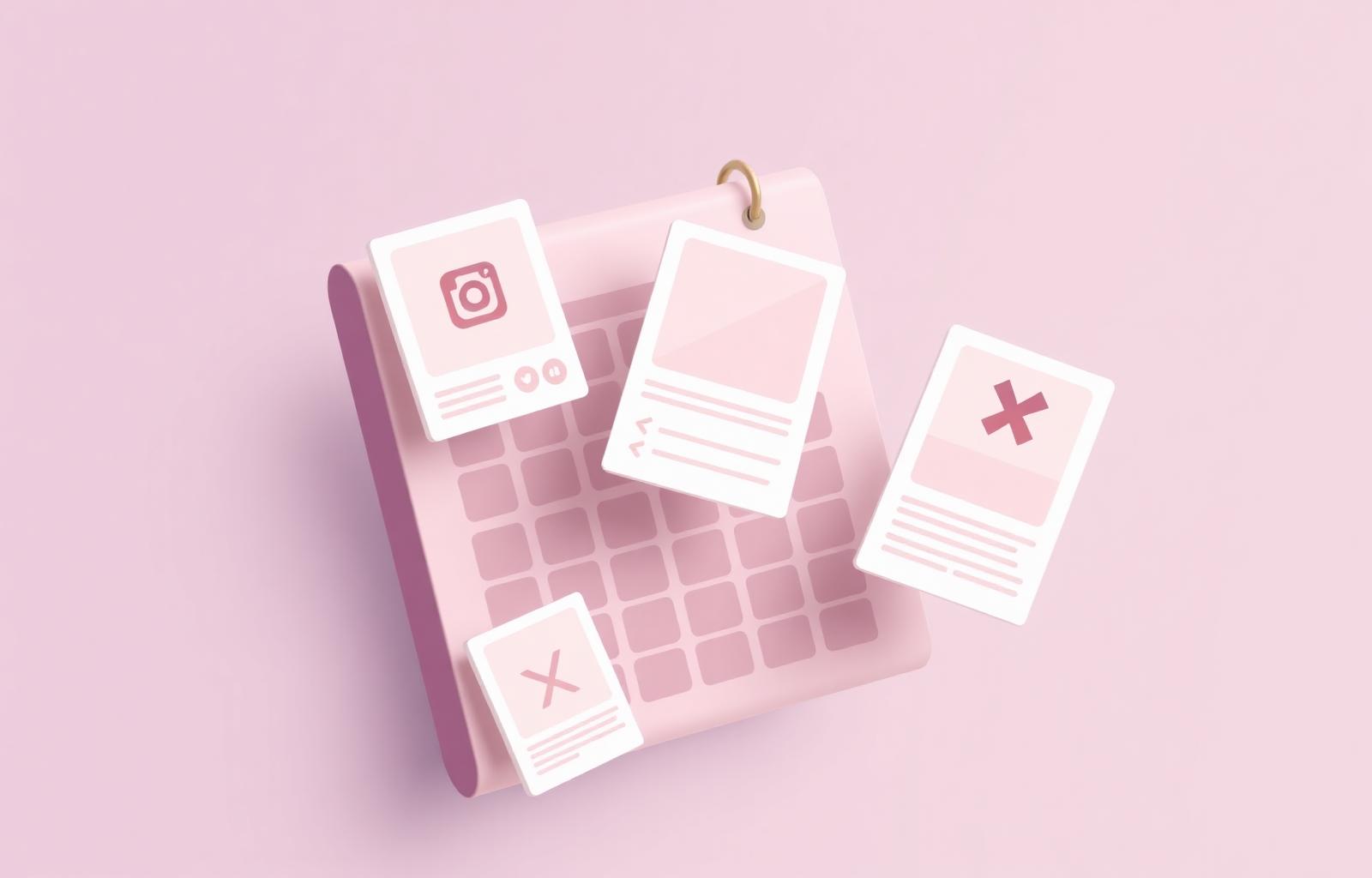 Content calendar with Instagram and X posts being auto-scheduled